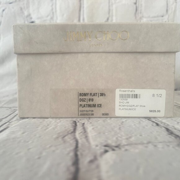 Jimmy Choo | Romy Flat in Platinum Ice / Dusty Glitter - Picture 14 of 15